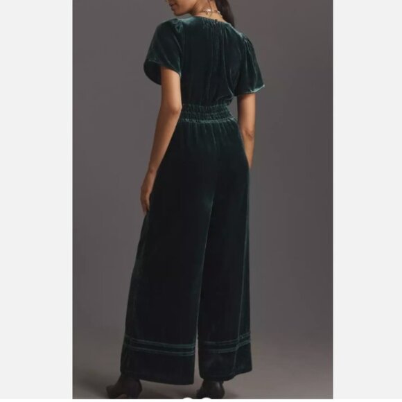 NWT Anthropologie The Somerset Jumpsuit: Velvet Edition Size M - Picture 2 of 6